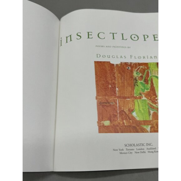 insectlopedia paperback book by Douglas Florian 1998 English Scholastic READ - Picture 4 of 6
